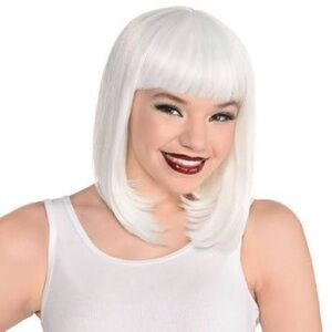 Amscan White Long Bob Wig